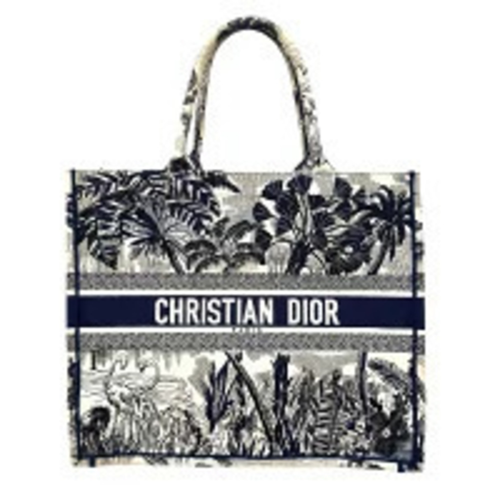 Christian Dior BOOK TOTE Bag Handbag Embroide red